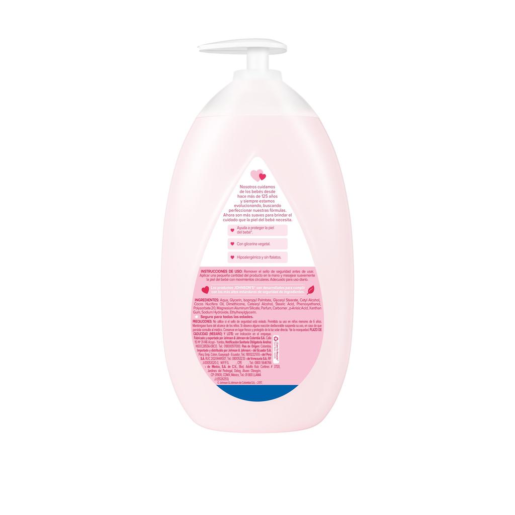 Johnson's Baby Crema Hidratante Libre de Parabenos 800 mL