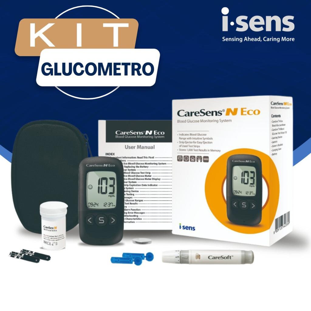 CareSens Kit de Glucómetro Aparato + Accesorios  con Sistema de Precisión Avanzada