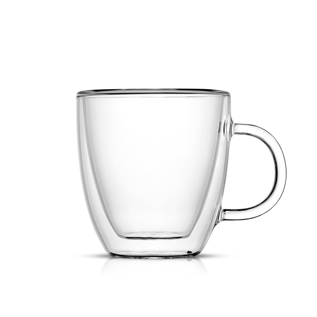 JoyJolt Tazas de Doble Pared en Vidrio 8 Piezas