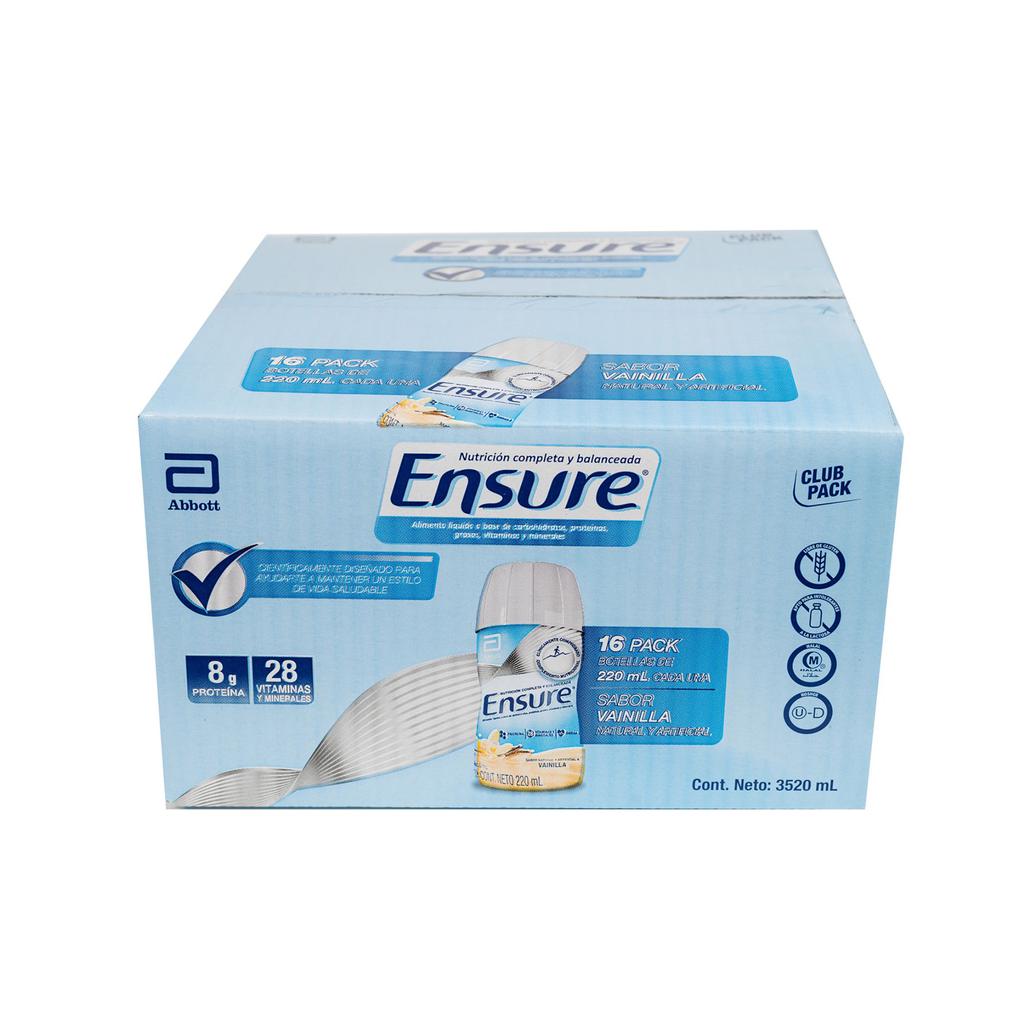 Ensure Suplemento Nutricional Sabor a Vainilla 16 Unidades / 220 mL