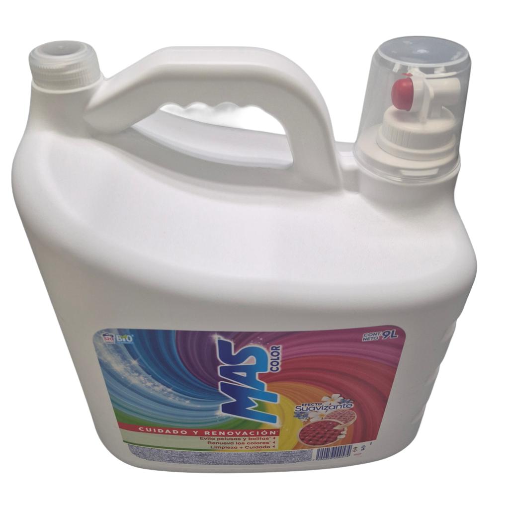 Mas Color Detergente Biodegradable Líquido con Suavizante para Ropa 9 L / 120 Lavadas