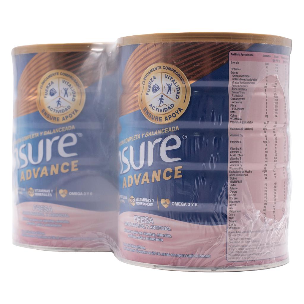 Ensure Advance Fresa Suplemento Nutricional 2 Unidades / 850g