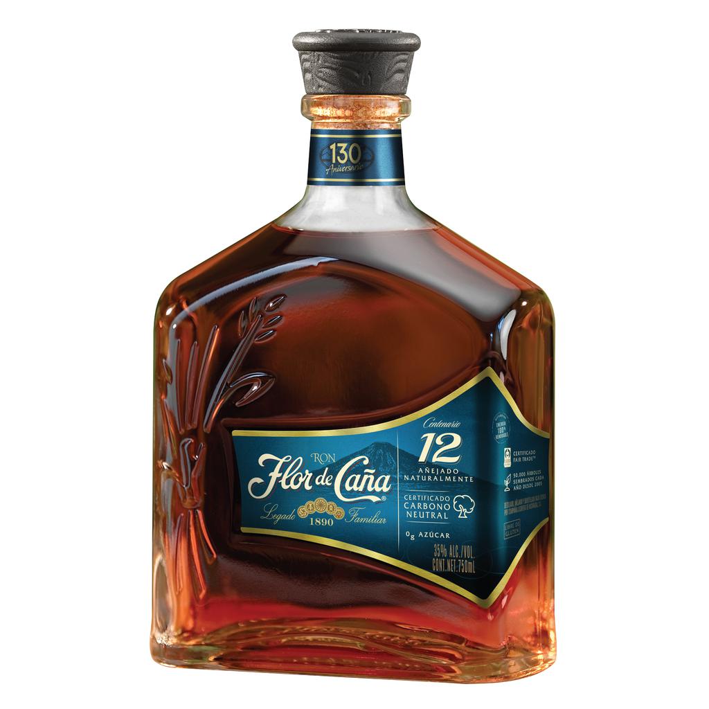 Flor de Caña Ron 12 Años Botella de 750 mL