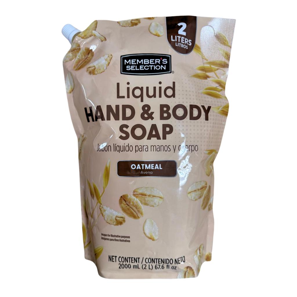 Member´s Selection Jabón Líquido para Manos y Cuerpo Avena 2 L / 67.6 oz