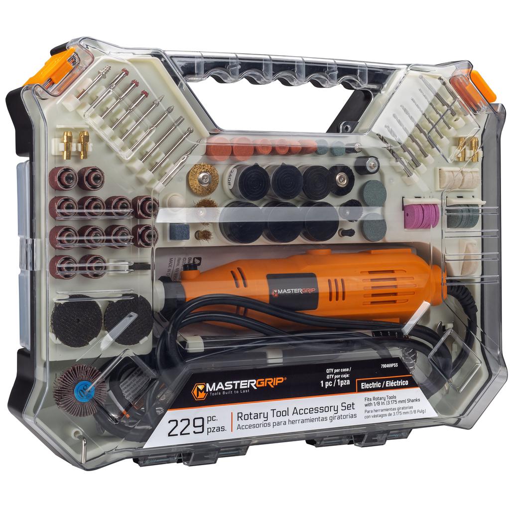 Mastergrip Juego de Herramientas Rotativas 229 Piezas