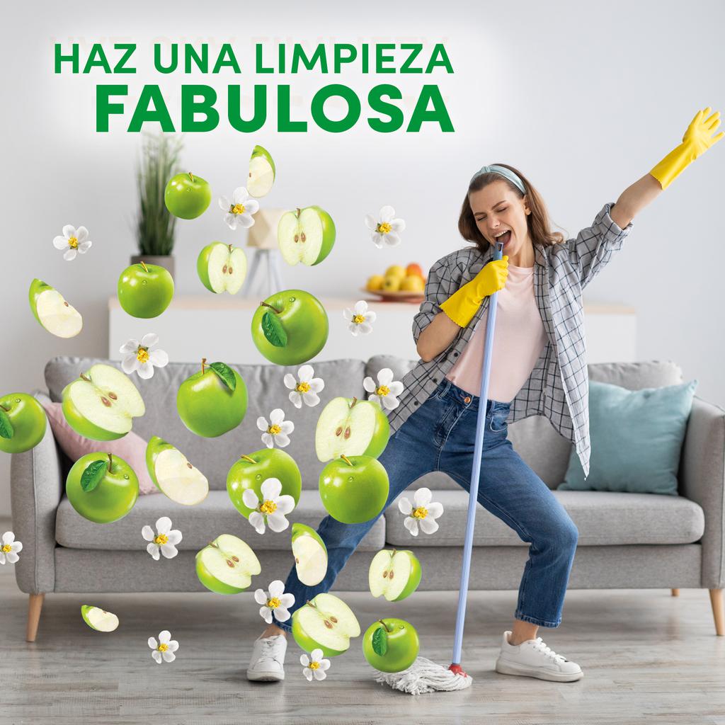 Fabuloso Desinfectante Multiusos Frescura Activa Antibacterial Manzana 2 Unidades / 5 L