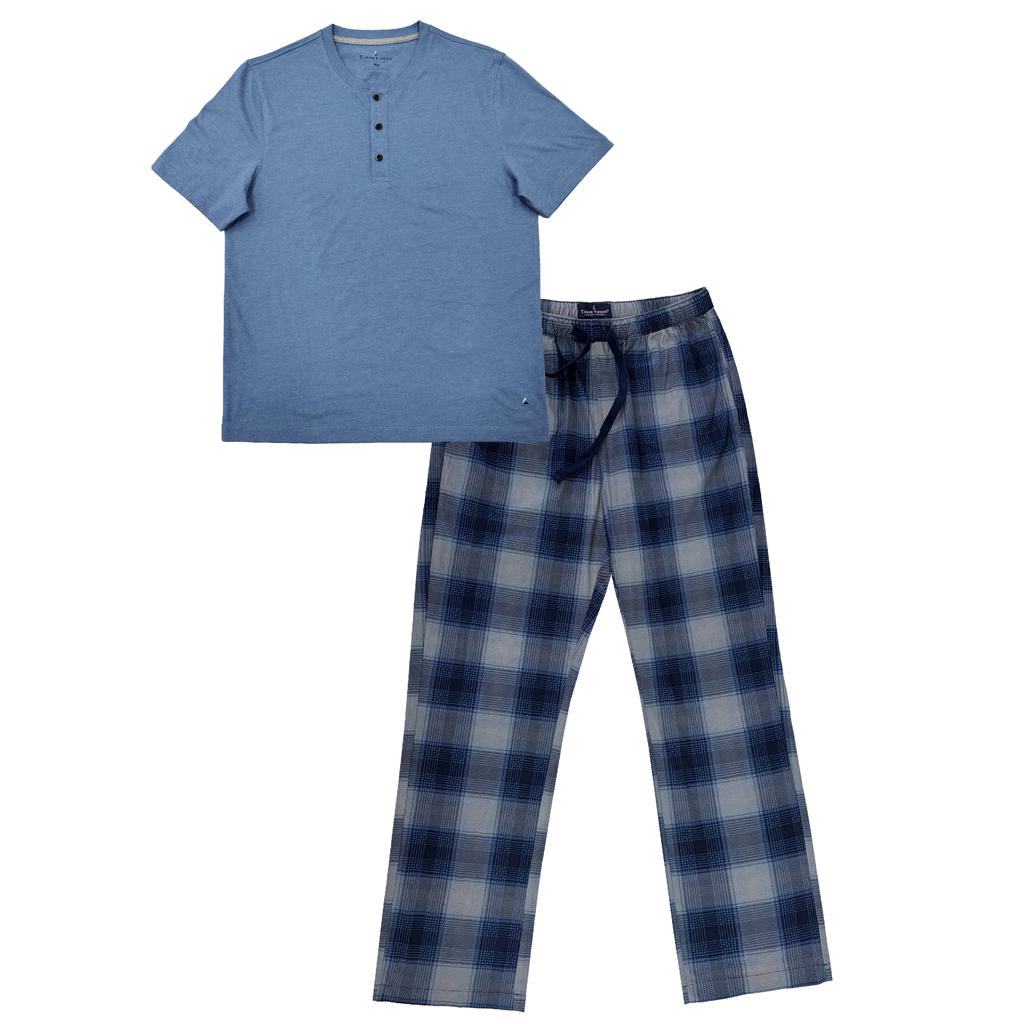Tailor Vintage Conjunto de Pijama con Camiseta y Pantalón para Hombre 2 Piezas