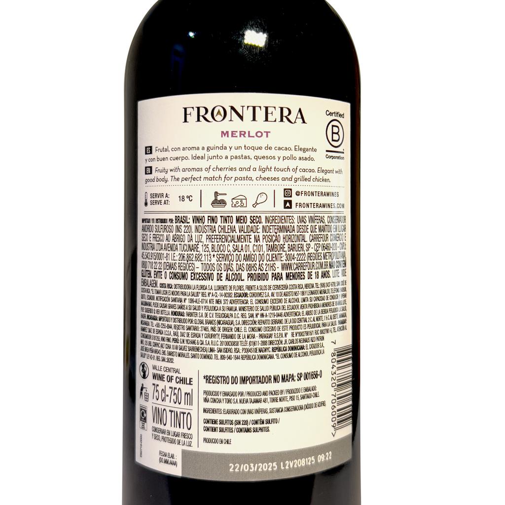 Frontera Vino Tinto Merlot 750 mL / 25.36 oz