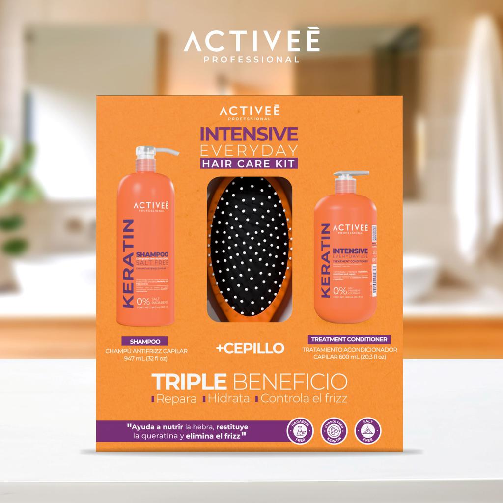 Activeé Shampoo Keratin 947 mL + Tratamiento Acondicionador Keratin Intensive 600 mL