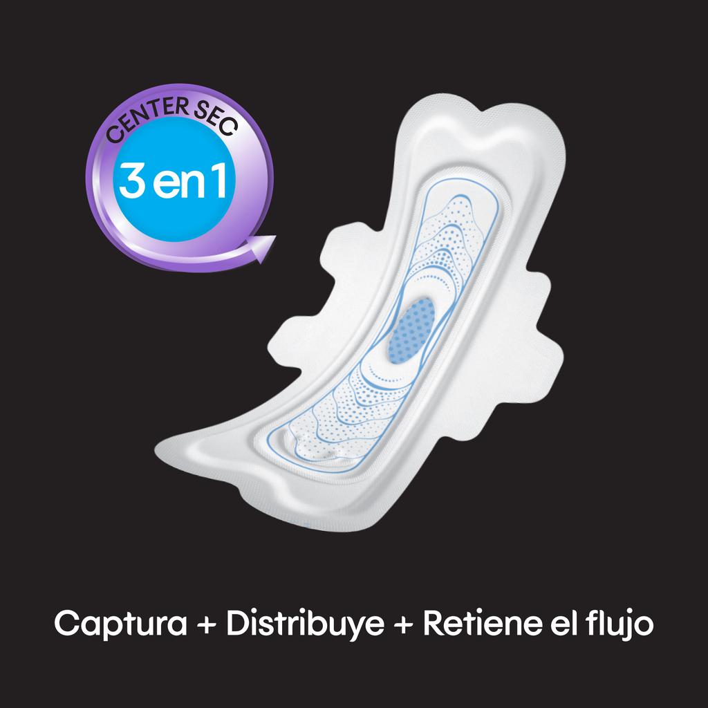 Kotex Nocturna Evolution Toallas Femeninas Extra Largas con Alas 60 Unidades