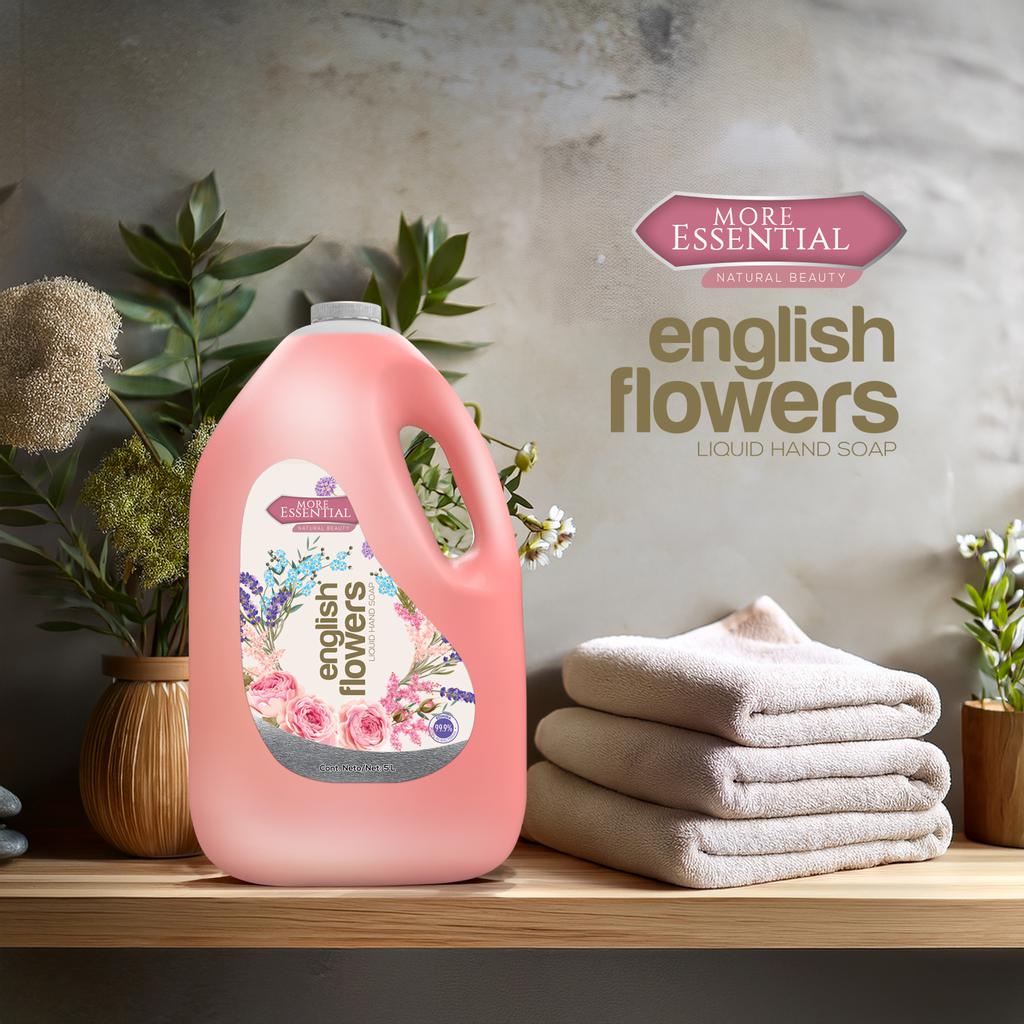 More Essential Jabon Antibacterial Liquido English Flower 5 L