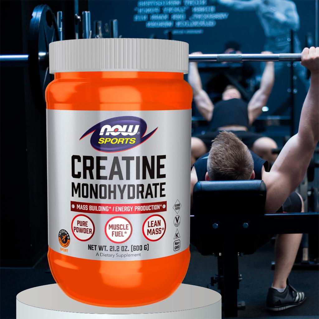 Now Sports Creatina Monohidratada en Polvo 600 g / 1.32 lb