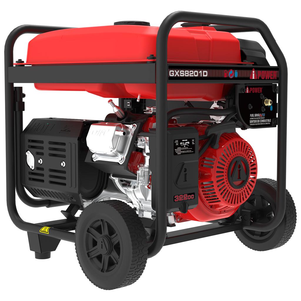 A-iPower Generador Doble Combustible con Pantalla Digital 8 200 W