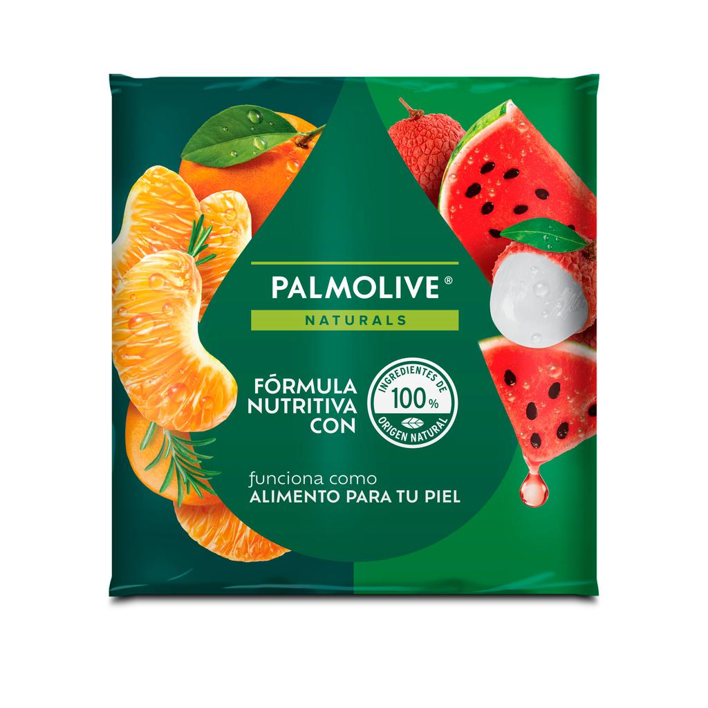 Palmolive Naturals Jabón de Baño Frescura Nutritiva y Humectación Refrescante 12 Unidades / 100 g