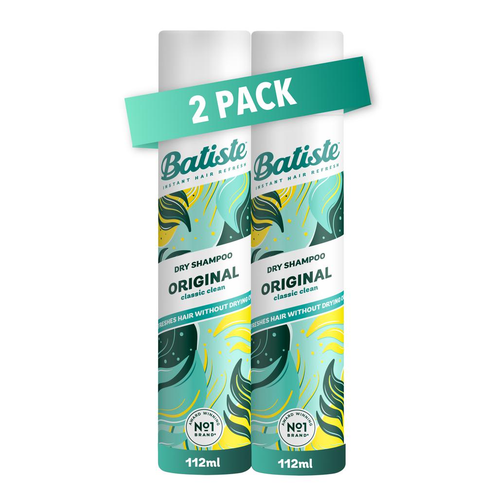 Batiste Shampoo en Seco Original Absorbe Grasa y Aporta Volumen 2 Unidades / 112 mL / 3.81 oz
