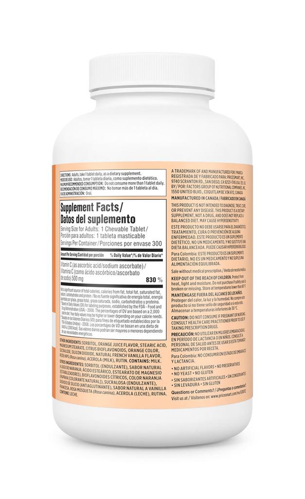 Member's Selection Tabletas Masticables de Vitamina C 300 Unidades