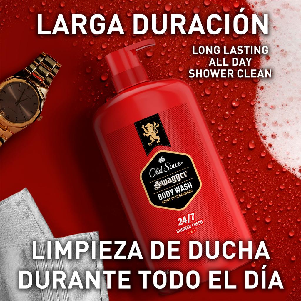 Old Spice Gel de Baño Corporal Swagger para Hombre 2 Unidades / 987 mL / 33.4 oz