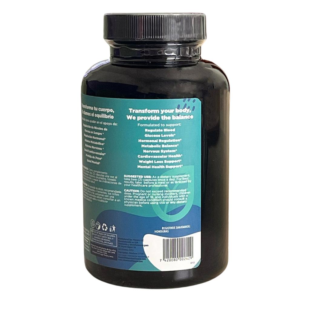 Fitamin Inositol Suplemento para Equilibrio Hormonal y Metabólico 120 Cápsulas