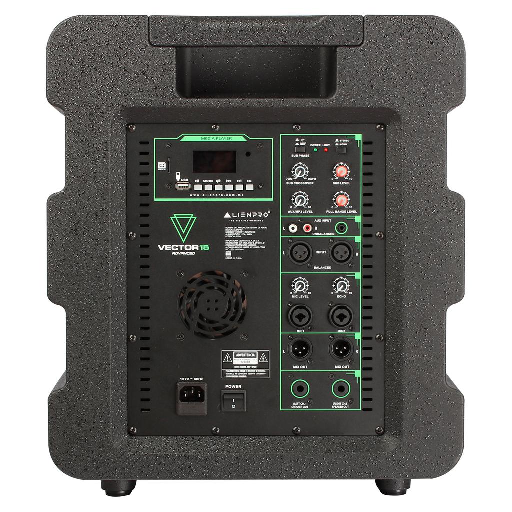 Alien Pro Sistema de Sonido Vector con Subwoofer + 2 Altavoces Satélite con Soportes
