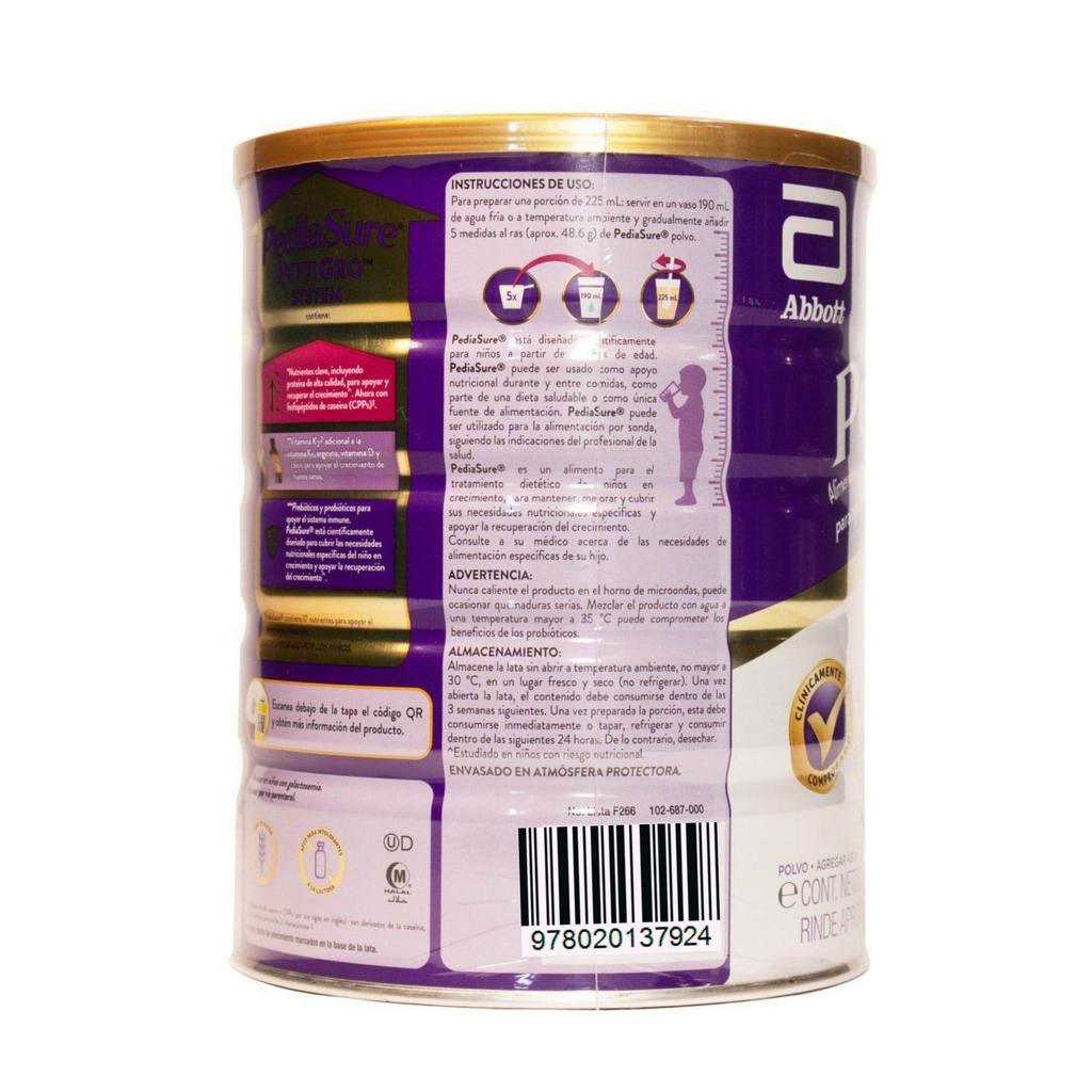 Pediasure Suplemento para el Crecimiento Infantil Sabor Vainilla 2 Unidades / 850 g