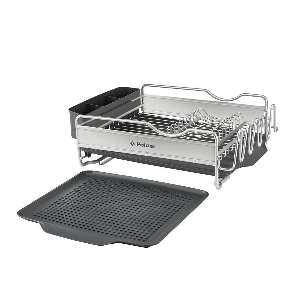 Polder Escurridor de Platos de Aluminio Inoxidable 4 Piezas