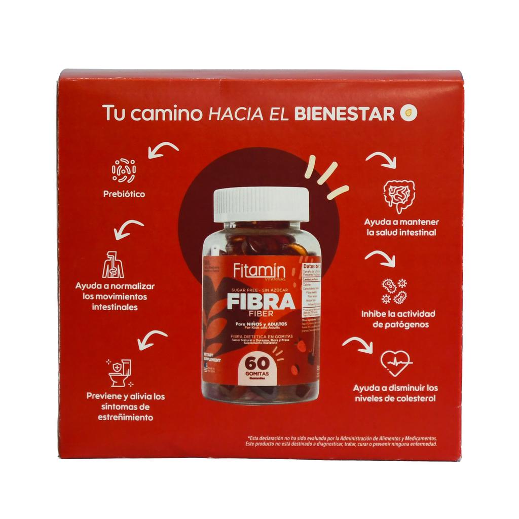 Fibramin Fibra Dietética Soluble en Gomitas Sin Azúcar 2 Unidades / 60 Gomitas
