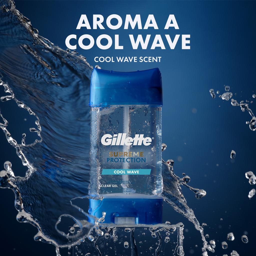 Gillette Supreme Protection Antitranspirante y Desodorante en Gel Cool Wave5 Unidades / 107 mL / 3.8 oz