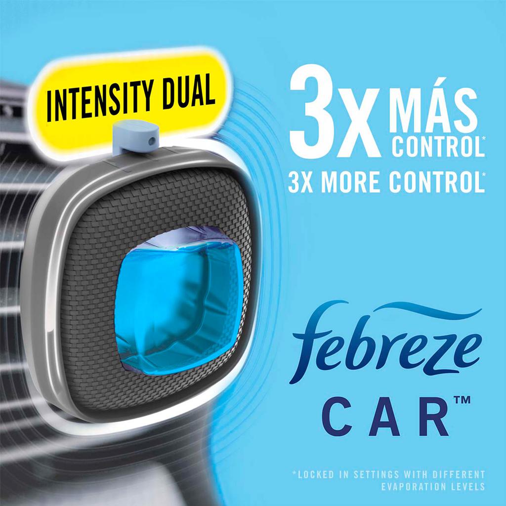 Febreze Car Aromatizante para Carros con Control de Intensidad 5 Unidades