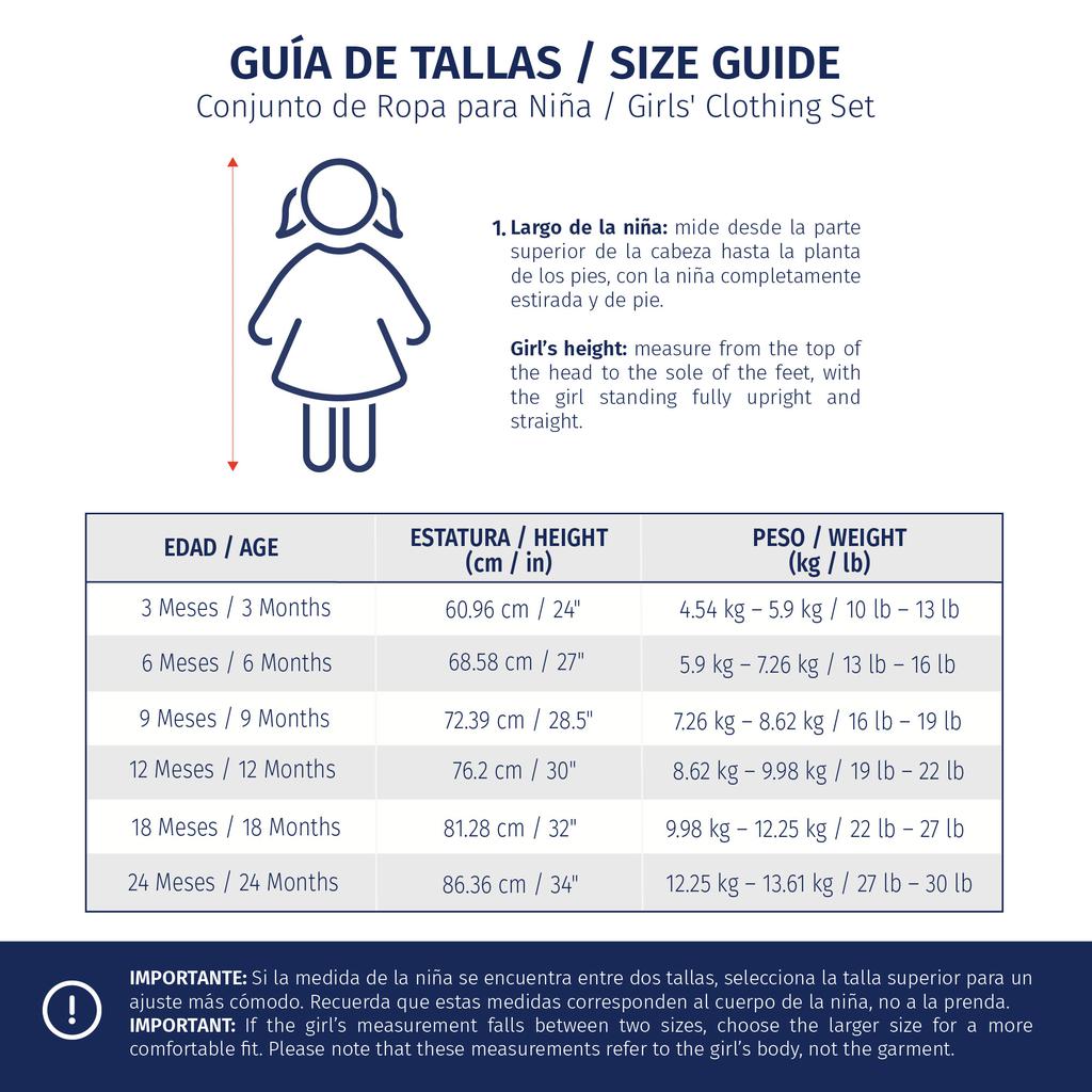 Pekkle Conjunto para Niña 4 Piezas