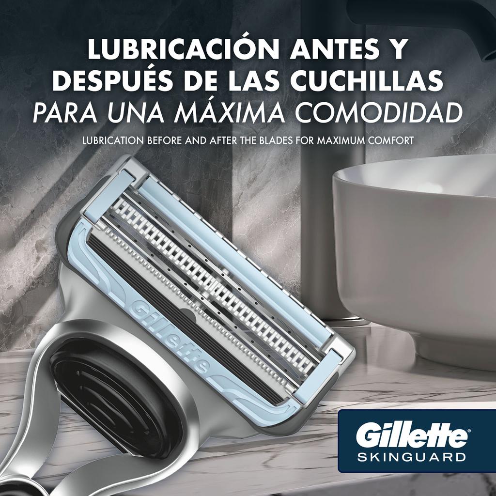 Gillette SkinGuard Máquina de Afeitar para Piel Sensible con 13 Cartuchos + Mango