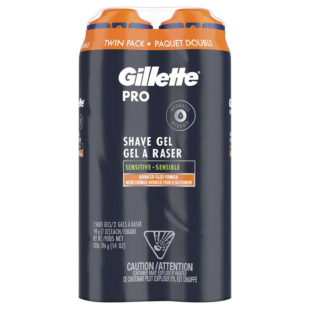 Gillette Pro Gel Hidratante de Afeitar 2 Unidades / 198 g / 7 oz