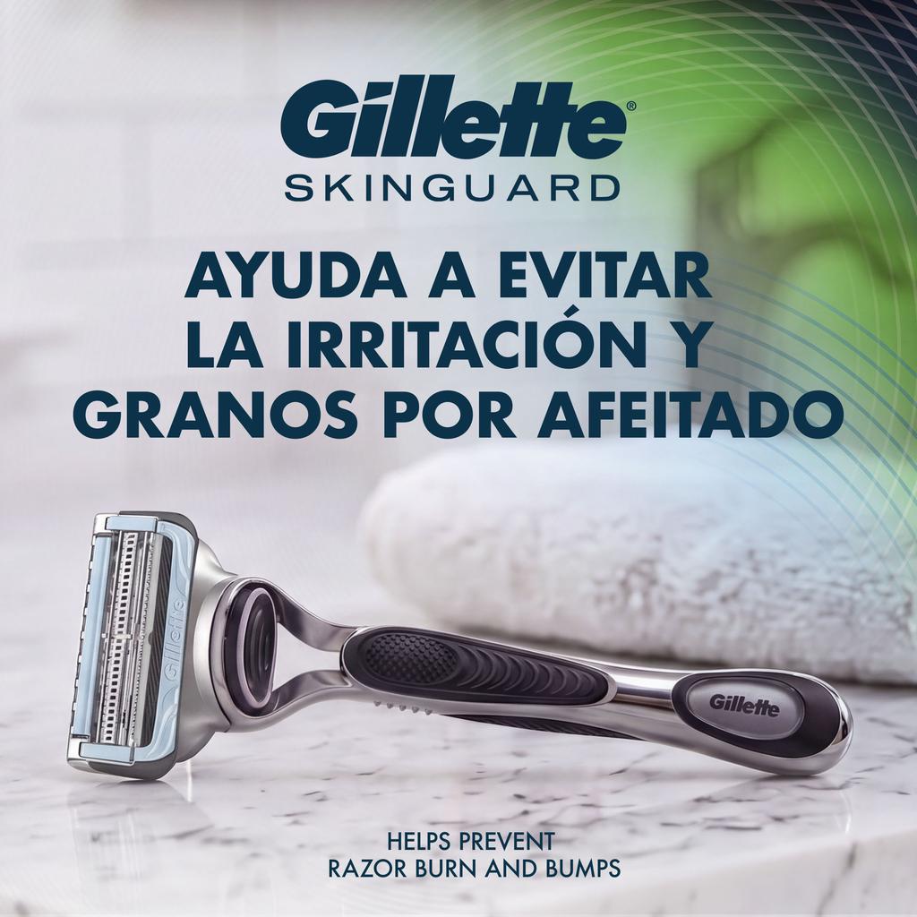 Gillette SkinGuard Máquina de Afeitar para Piel Sensible con 13 Cartuchos + Mango