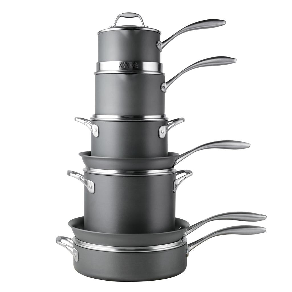 Member’s Selection Juego de Batería de Cocina Aluminio Anodizado 12 Piezas