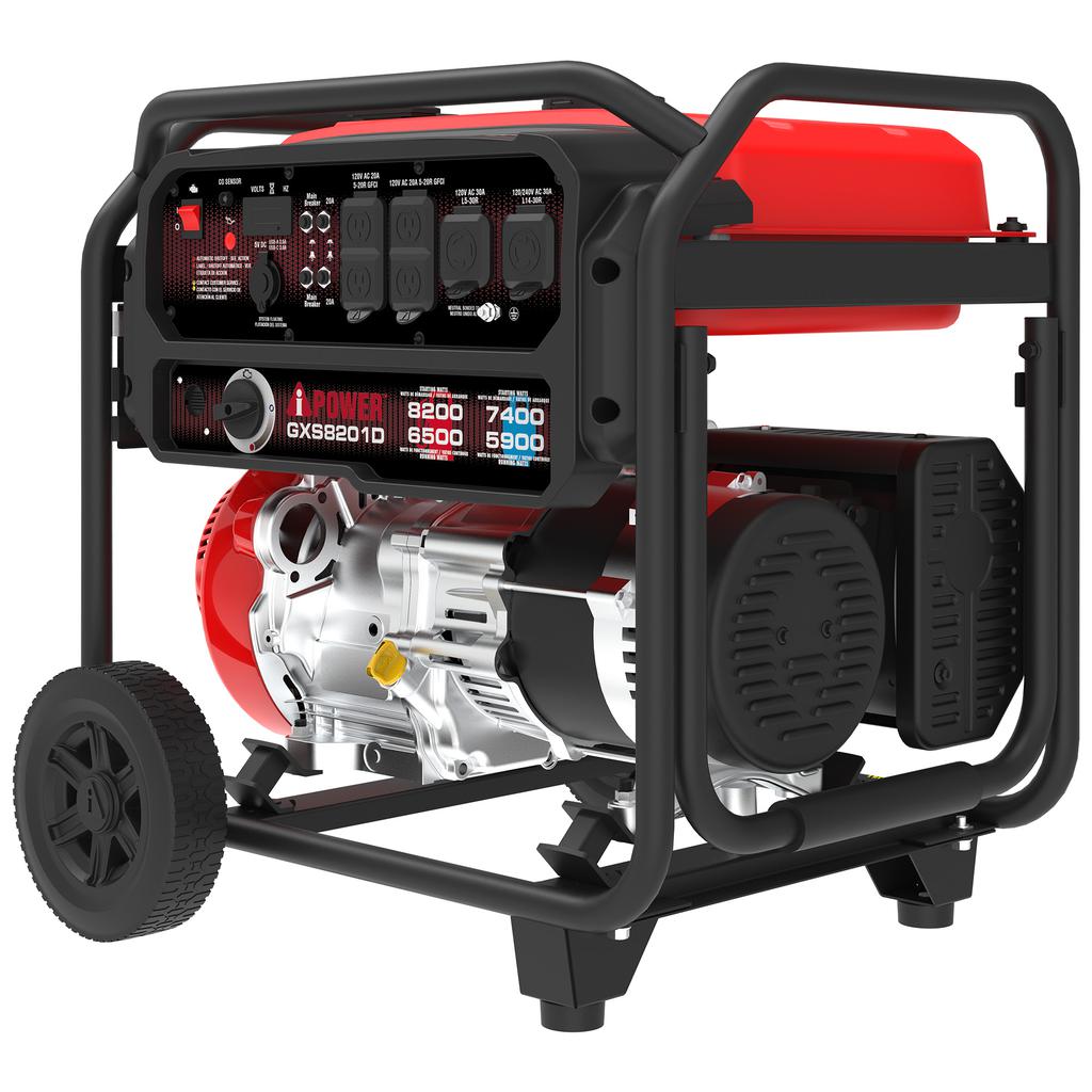 A-iPower Generador Doble Combustible con Pantalla Digital 8 200 W