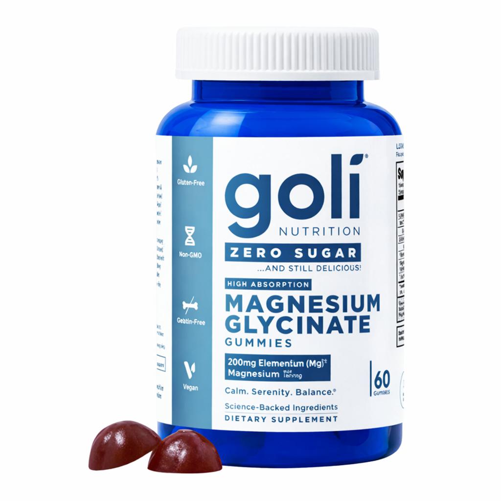 Goli Gomitas de Magnesio Glicinato Zero Sugar Alta Absorción 60 Unidades