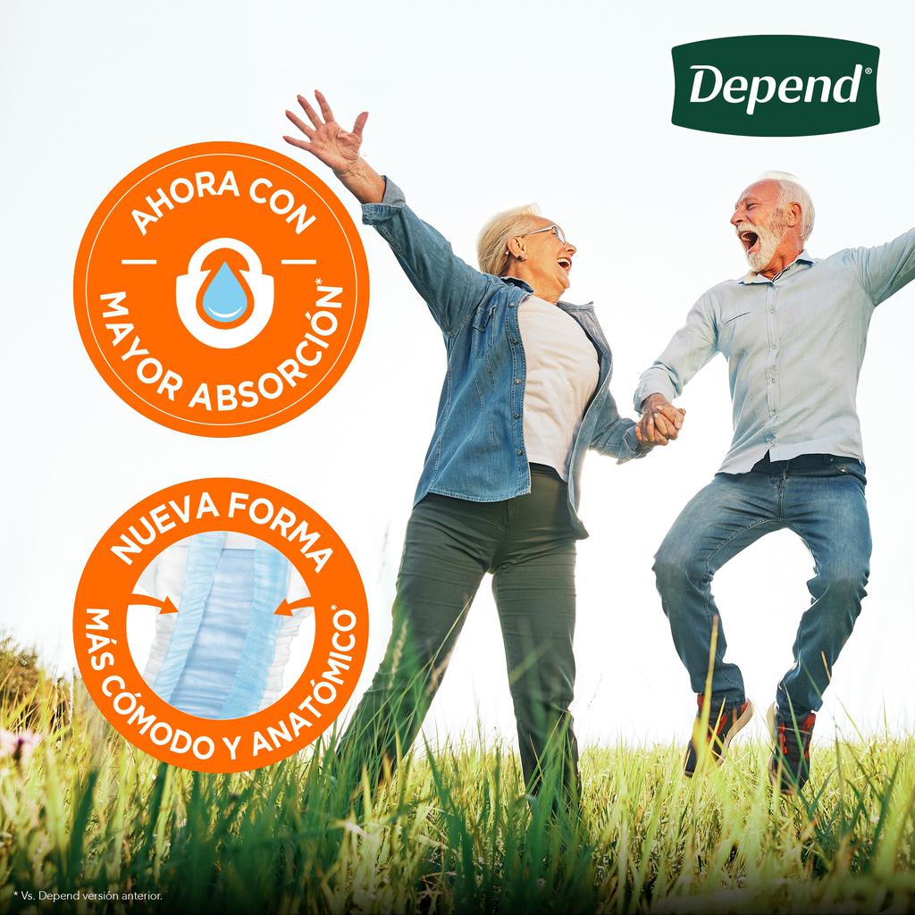 Depend Pañal para Adulto Talla L a XL 60 Unidades