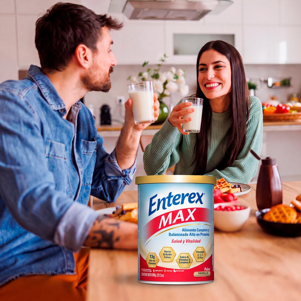 Enterex Max Vainilla Alimento Balanceado Alto en Proteína 2 Unidades / 800 g