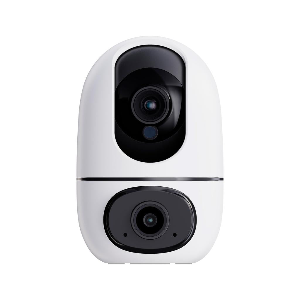 Virtavo Cámara de Seguridad para Interiores de Doble Lente HD con Visión Nocturna