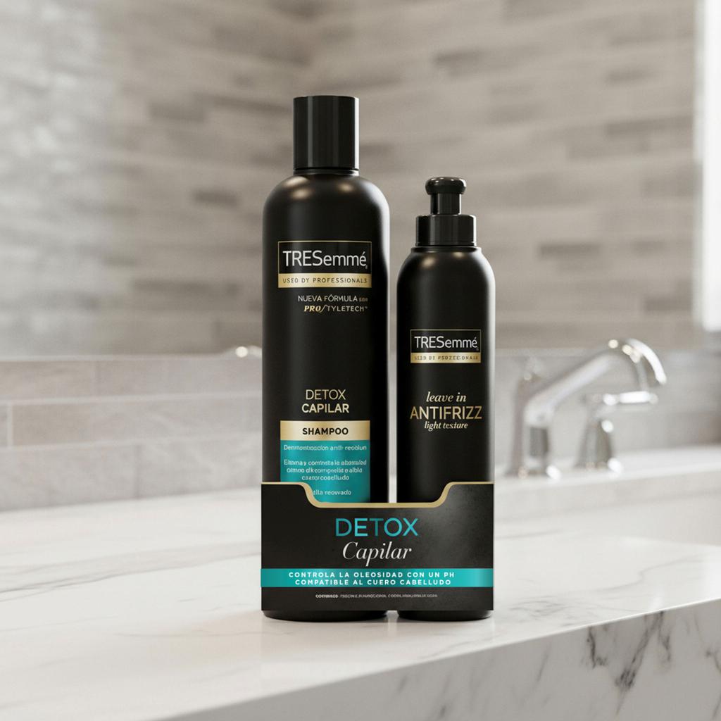 Tresemmé Shampoo Detox Capilar 500 mL + Crema para Peinar 200 mL