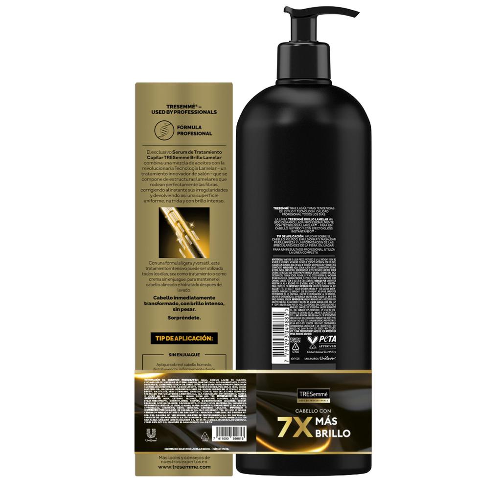 TRESemmé Brillo Lamelar Set Shampoo 880 mL + Sérum de Tratamiento 170 mL