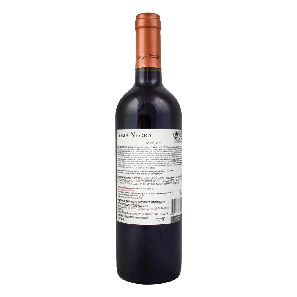 Loma Negra Vino Tinto Merlot 750 ml / 25.4 oz