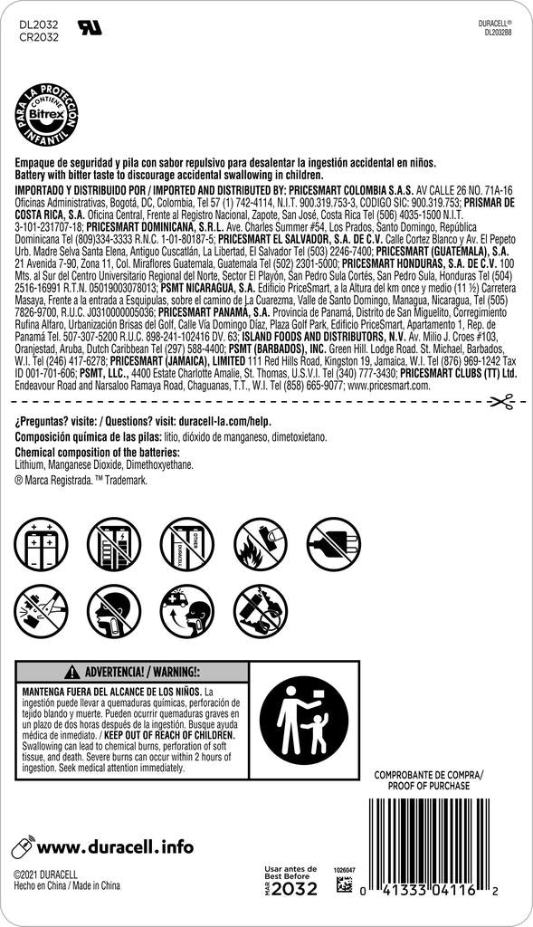 Duracell Pilas Botón de Litio 8 Unidades