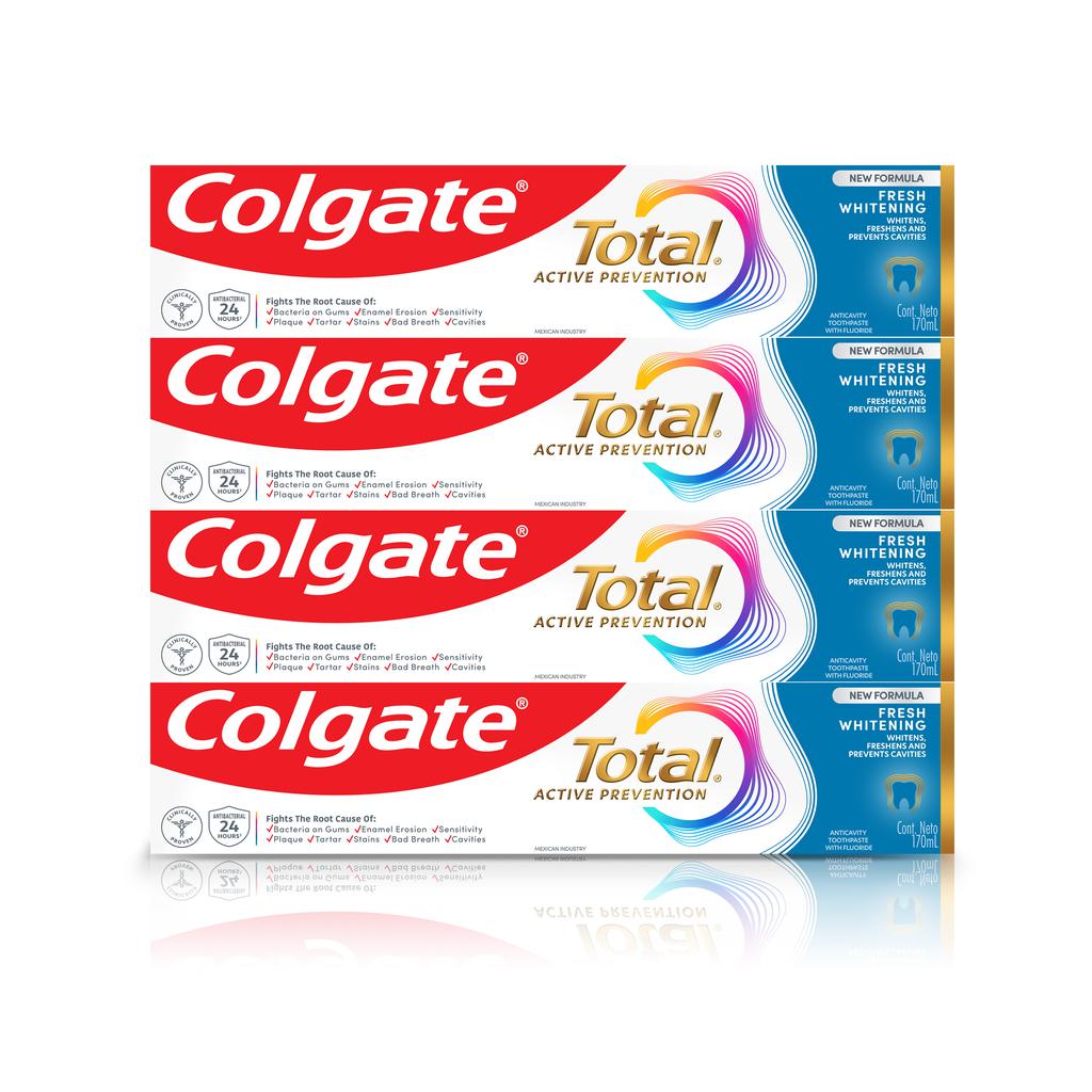 Colgate Pasta Dental Colgate Total Prevención Activa Fresh Mint 4 Unidades / 170 mL