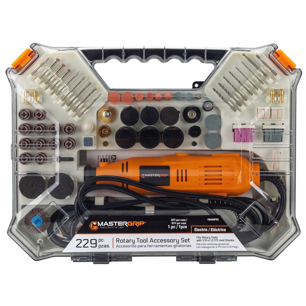 Mastergrip Juego de Herramientas Rotativas 229 Piezas