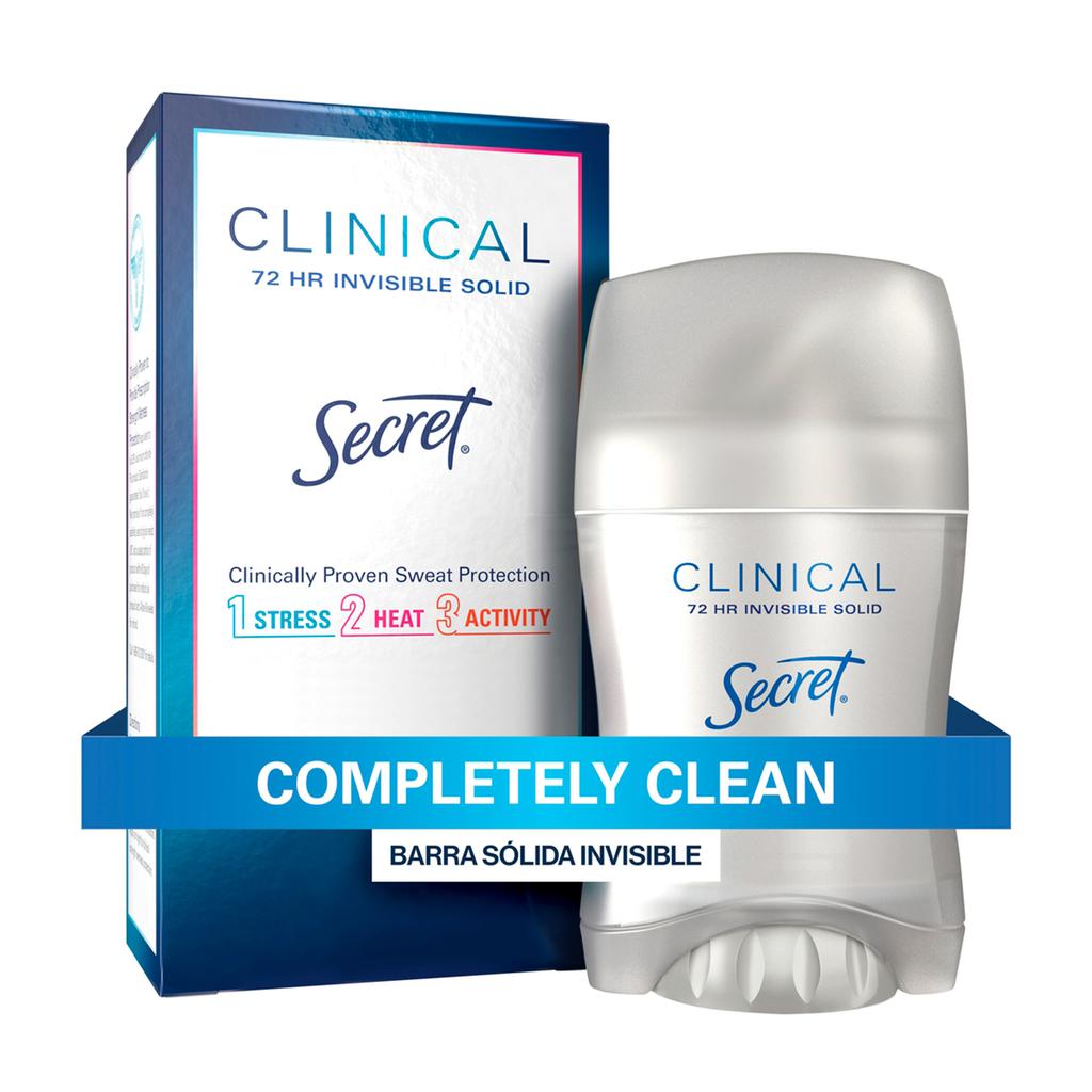 Secret Desodorante y Antitranspirante Invisible Clinical 3 Unidades / 45 g / 1.6 oz