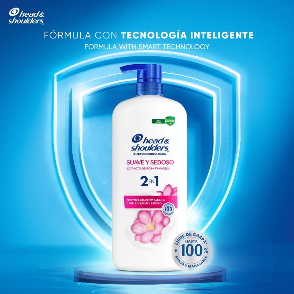 Head & Shoulders Shampoo Control Caspa con Extracto de Rosa Francesa 1.19 L / 40.24 oz