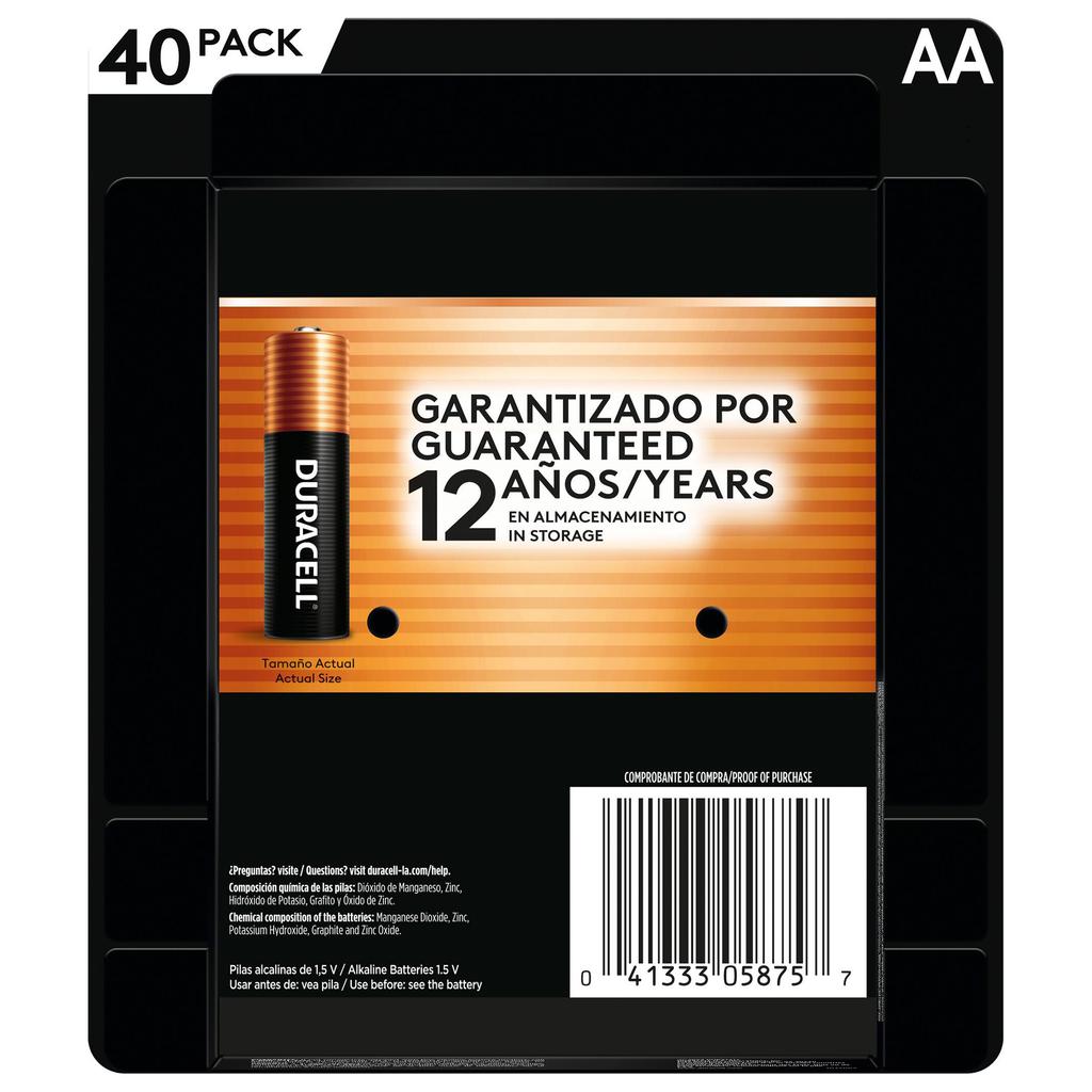 Duracell Baterías Alcalinas AA 40 Unidades