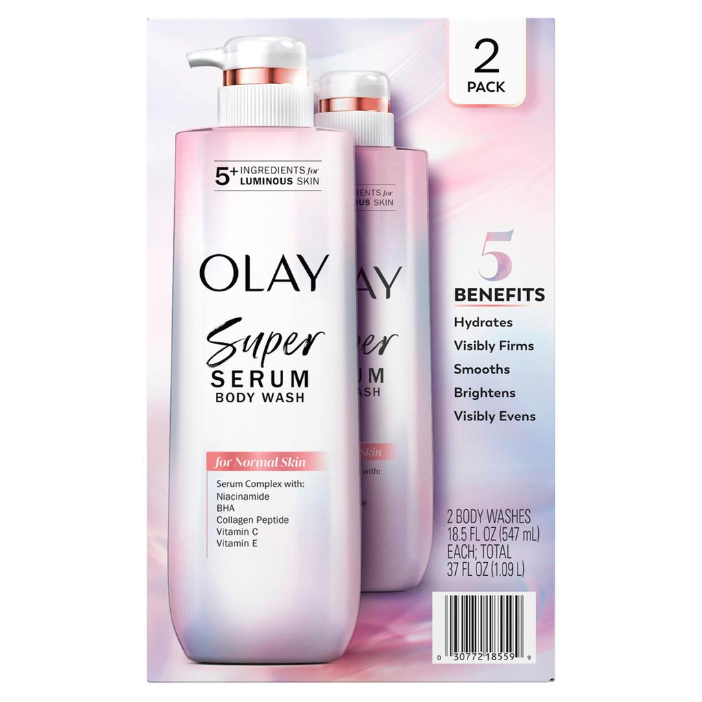 Olay Gel de Baño Corporal Super Serum para Piel Normal 2 Unidades / 547 mL / 18.5 oz