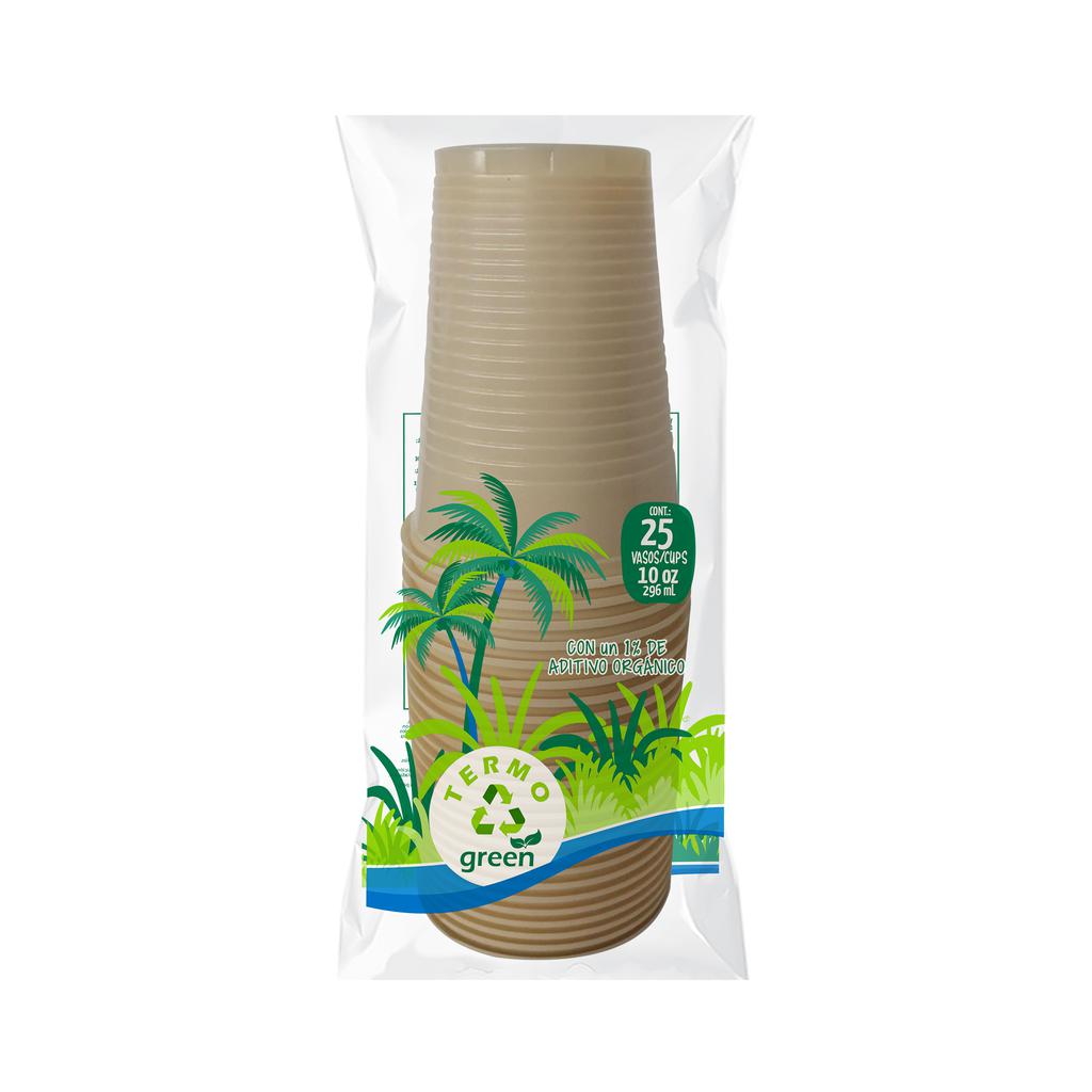 Termogreen Vaso Plástico Biodegradable 150 Unidades / 296 mL / 10 oz
