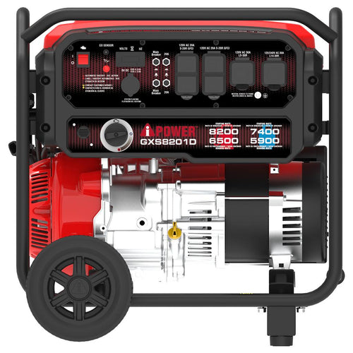 A-iPower Generador Doble Combustible con Pantalla Digital 8 200 W